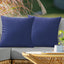 2 Pzas Fundas Cojín Impermeables 22x22" Azul