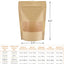 150 Bolsas Kraft 5.9x8.6pulg Con Cierre Resellable Ventana