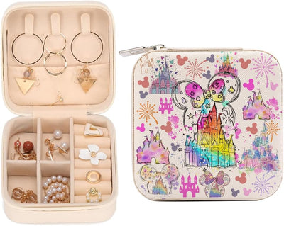 Estuche joyería viaje ratón dibujos animados organiz.