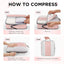 Set 10 cubos compresión viaje mujeres expandibles maleta