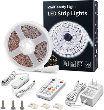 Tira luces LED blancas 16.4ft regulable control remoto