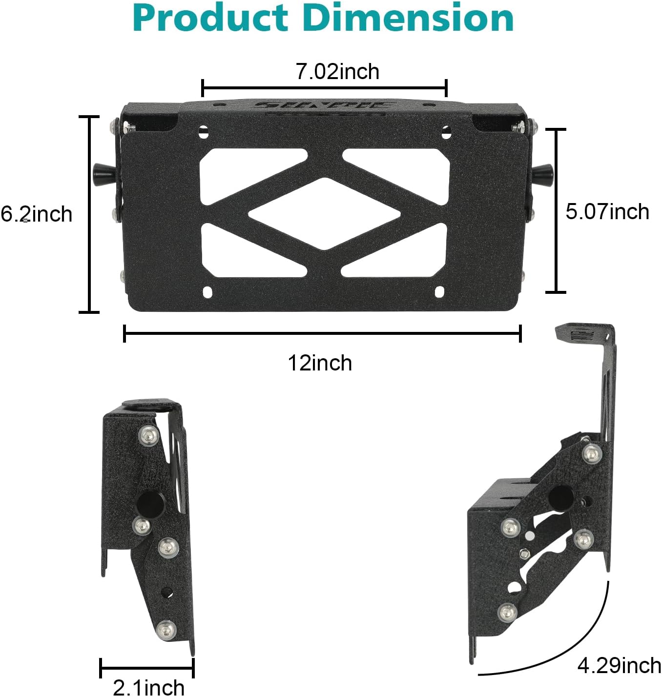 Soporte matrícula universal abatible para 4x4 camiones
