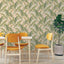 Papel tapiz tropical hoja plátano rosa 20.5x16.5ft