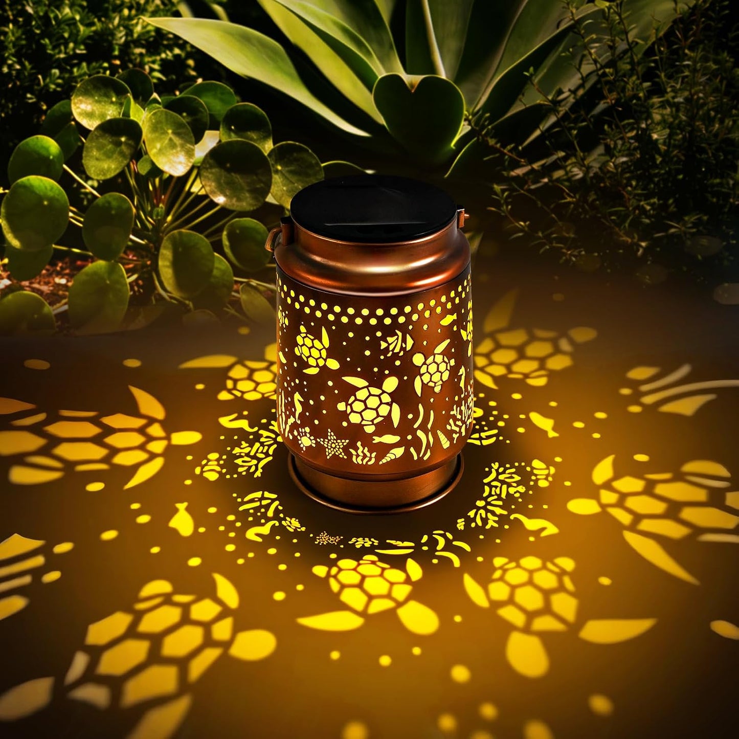 Faroles solares impermeables decorativos de metal