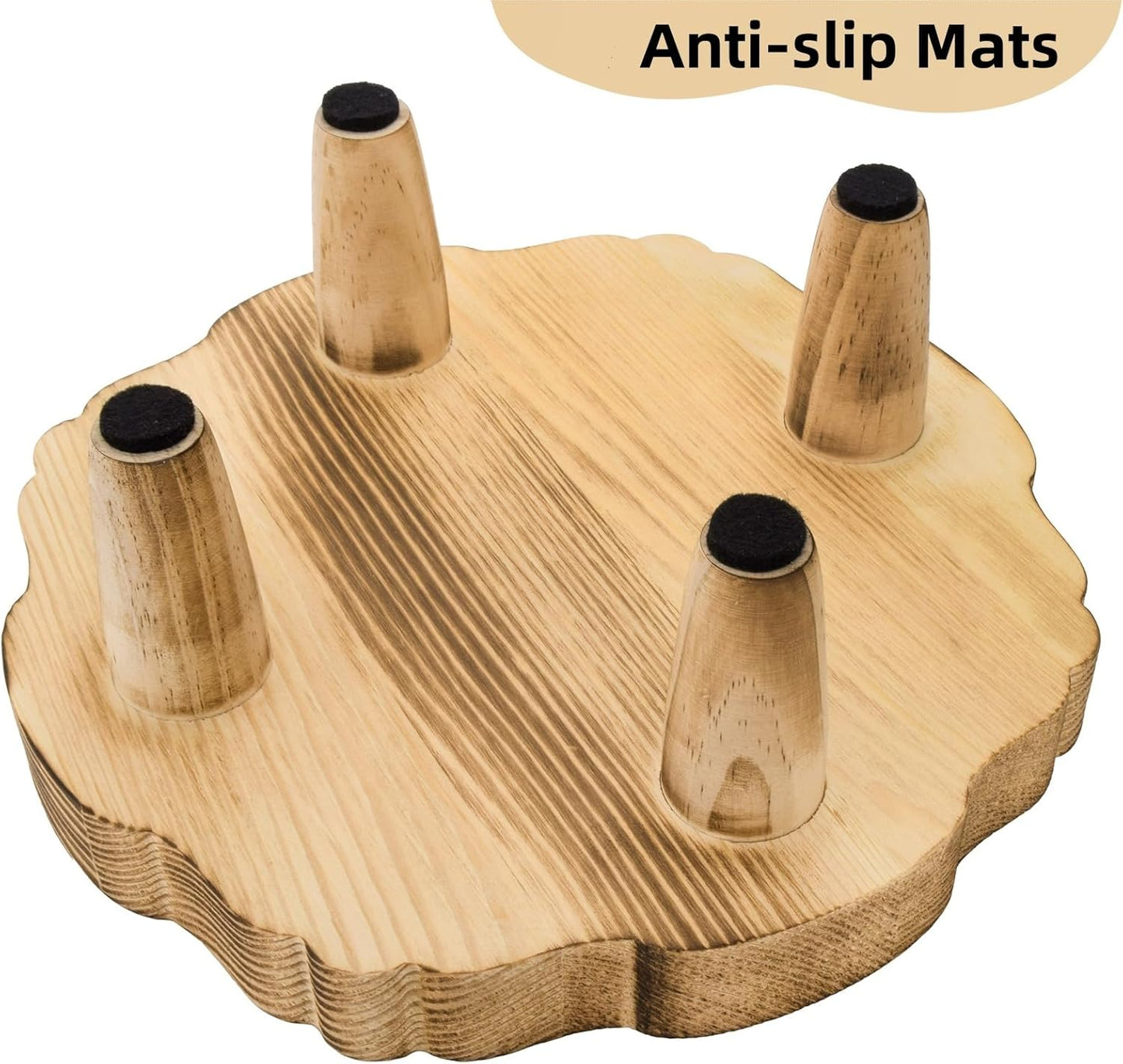 2 Pzas Soporte pedestal madera 8.5pulg plantas jardín