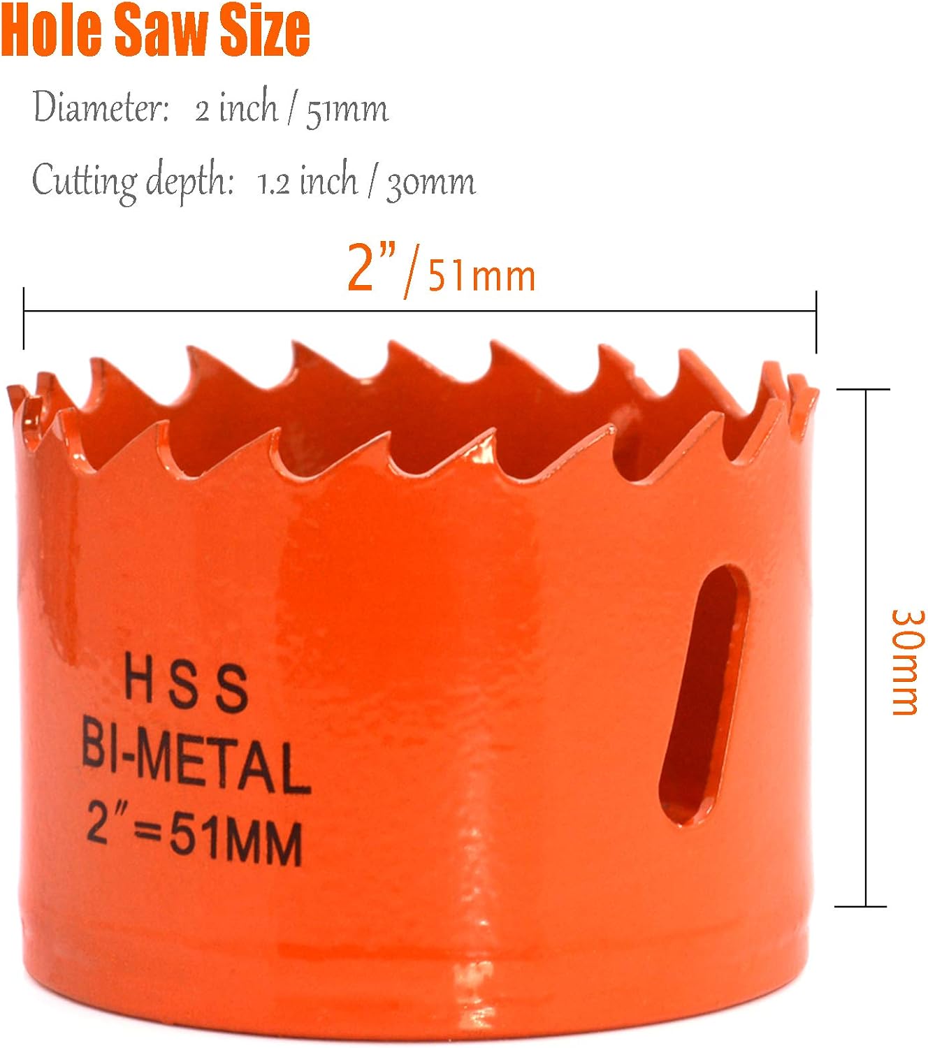 Sierra agujero 2pulg bimetálica con broca piloto 51mm