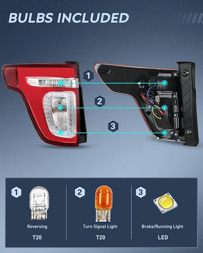 Conjunto luz trasera Ford Explorer comp LED y halógenas