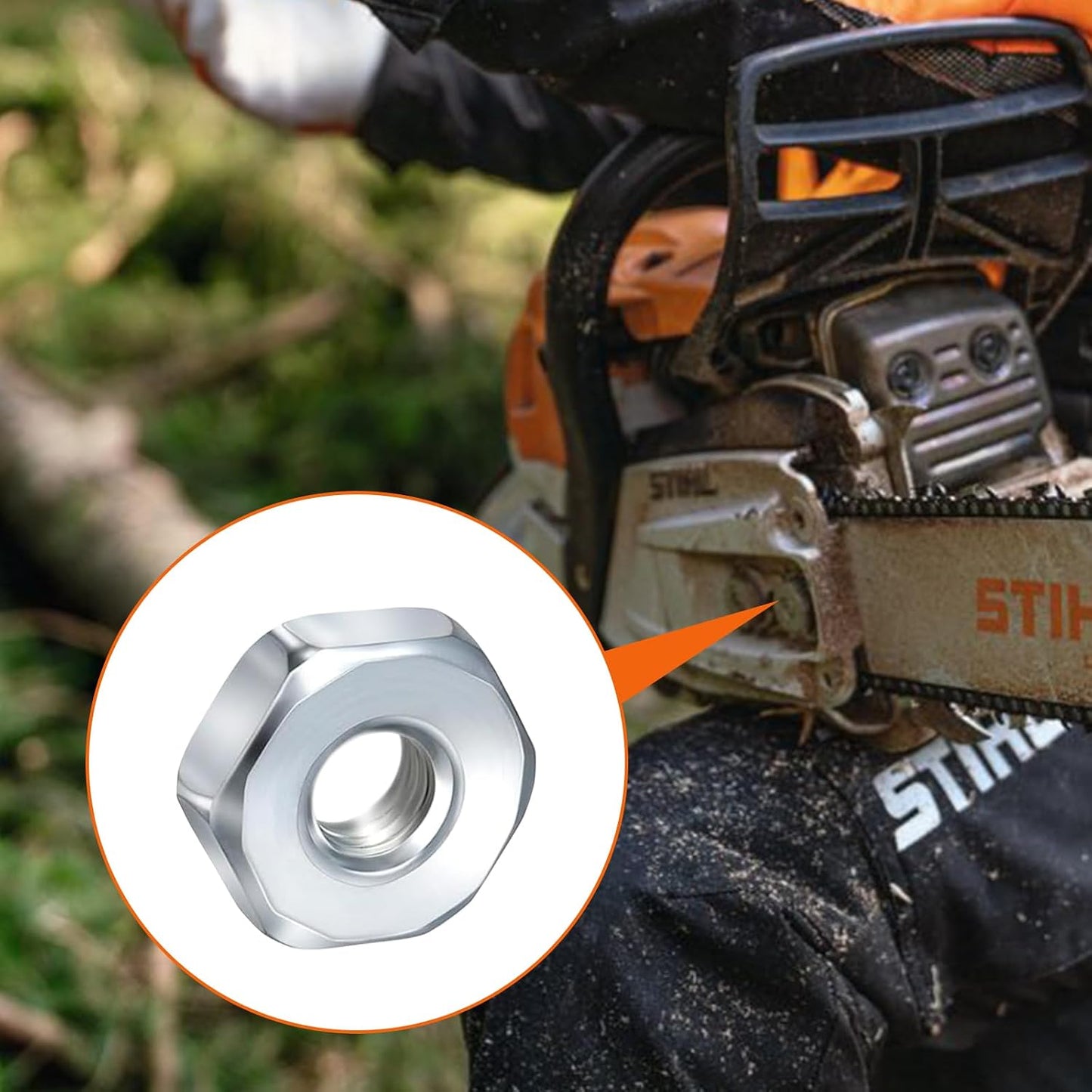 Tuercas barra motosierra 10 Pzas repuesto Stihl