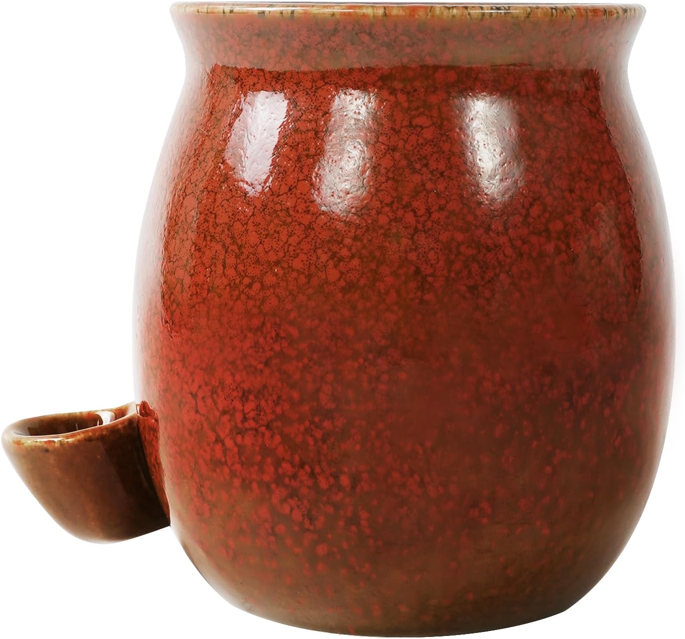 Taza café forma jarra cerámica esmaltada ergonómica
