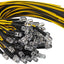 60 Lámparas LED 0.197pulg 12V CC con cable amarillo