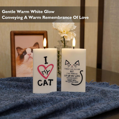 Velas LED conmemorativas para gatos con temporizador 5pulg