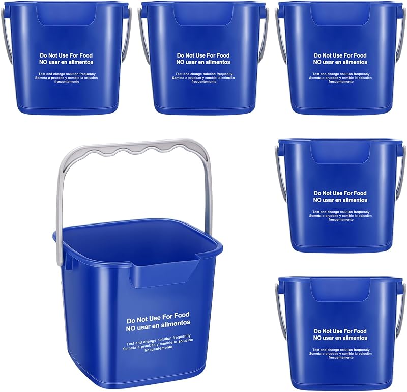 6 Cubos Limpieza 3qt Cuadrado Hogar Oficina Escuela Azul