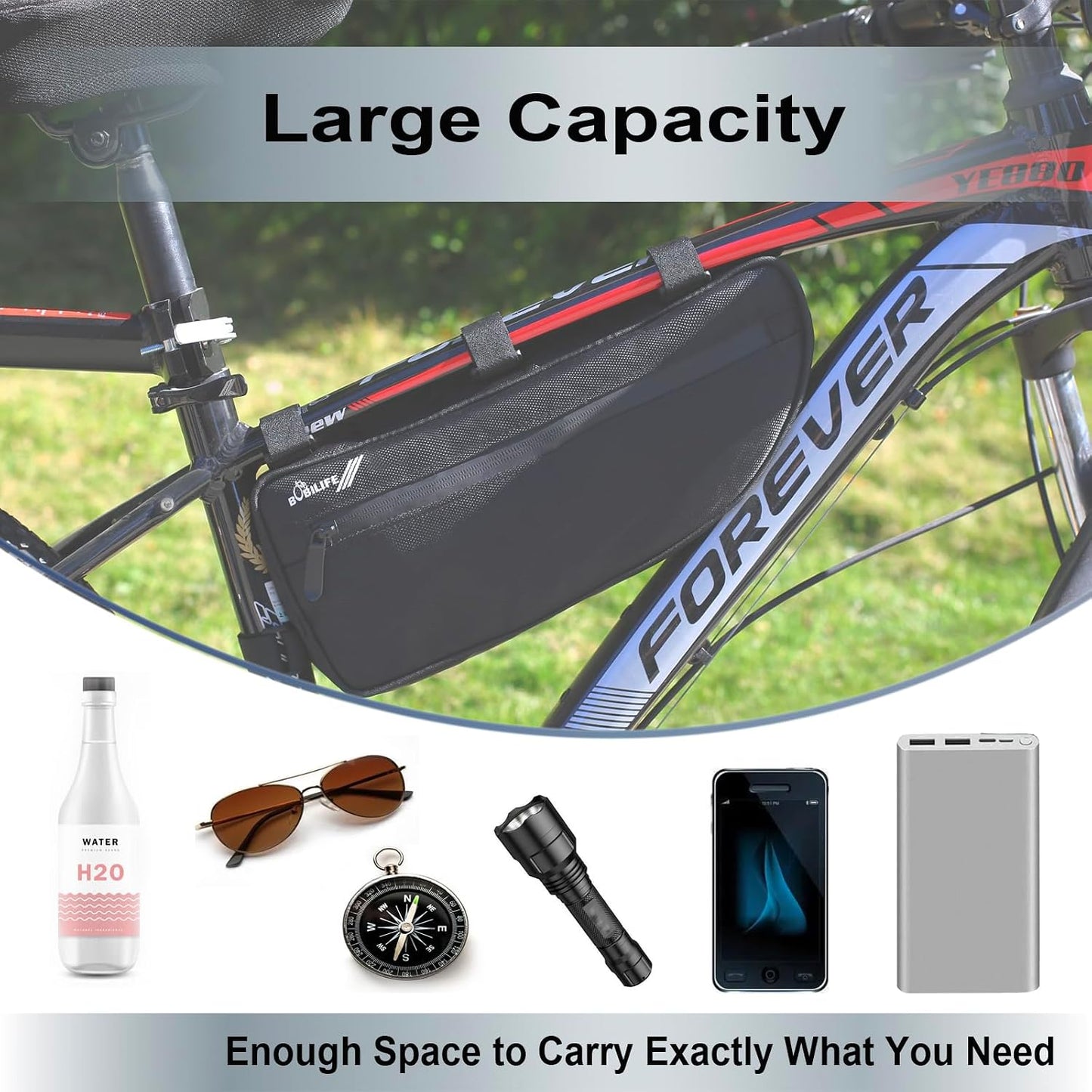 Bolsa marco bicicleta triangular ciclismo carretera