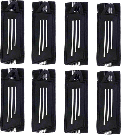 8 Correas elásticas ajustables para ciclismo y correr negro