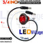 Marcador redondo 3/4" 10 botón luz 3LED 12V set 20
