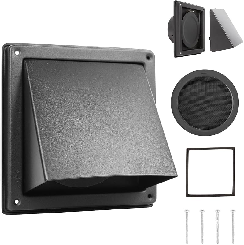Cubierta ventilación secadora 4" acero inox RAL9011