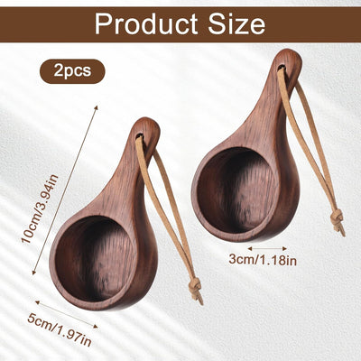 2 Cucharas Medidoras Madera 1.0oz para Cafés y Tés