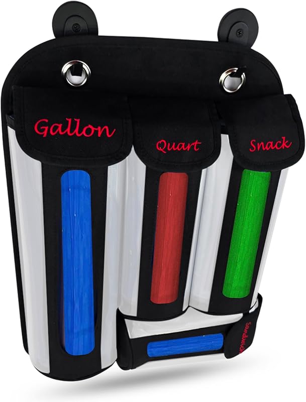 Organiz. bolsas con correas autoadhesivas y ganchos