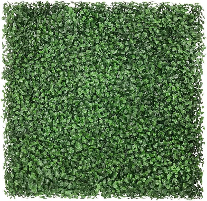 Paneles boj sintético 20x20pulg decoración pared 6 pzas