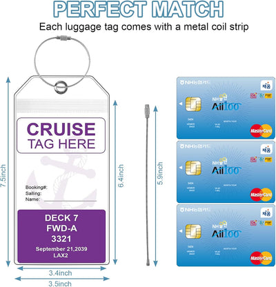 Soporte etiquetas equipaje crucero para Carnival NCL MSC Princess