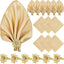 Set 24 Servilletas Doradas Satén 17x17pulg y Metal Floral Bodas