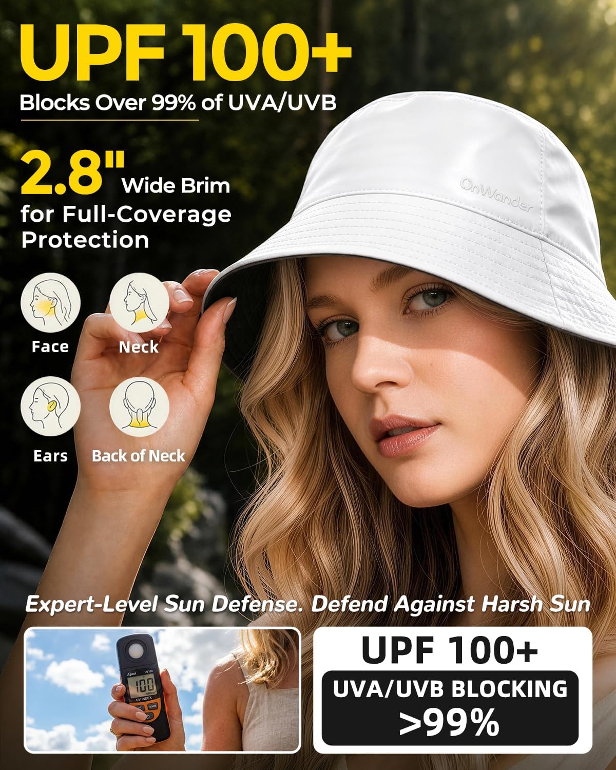 Sombrero ala ancha para playa golf y pesca ligero plegable