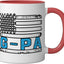 Taza Cerámica Bandera Americana Roja/Blanca