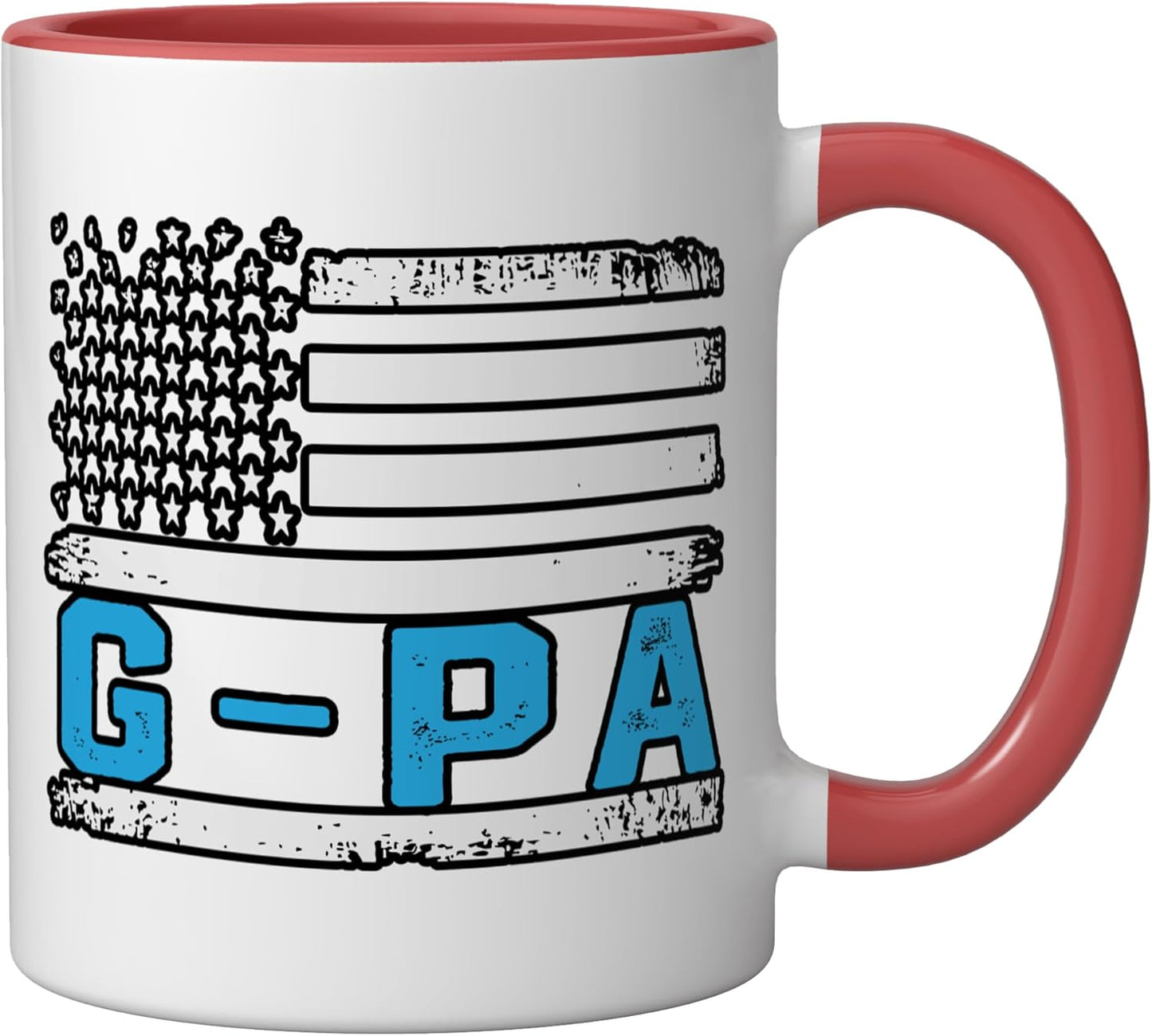 Taza Cerámica Bandera Americana Roja/Blanca