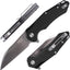 Cuchillo plegable Wharncliffe D2 G10 antiderrap EDC negro