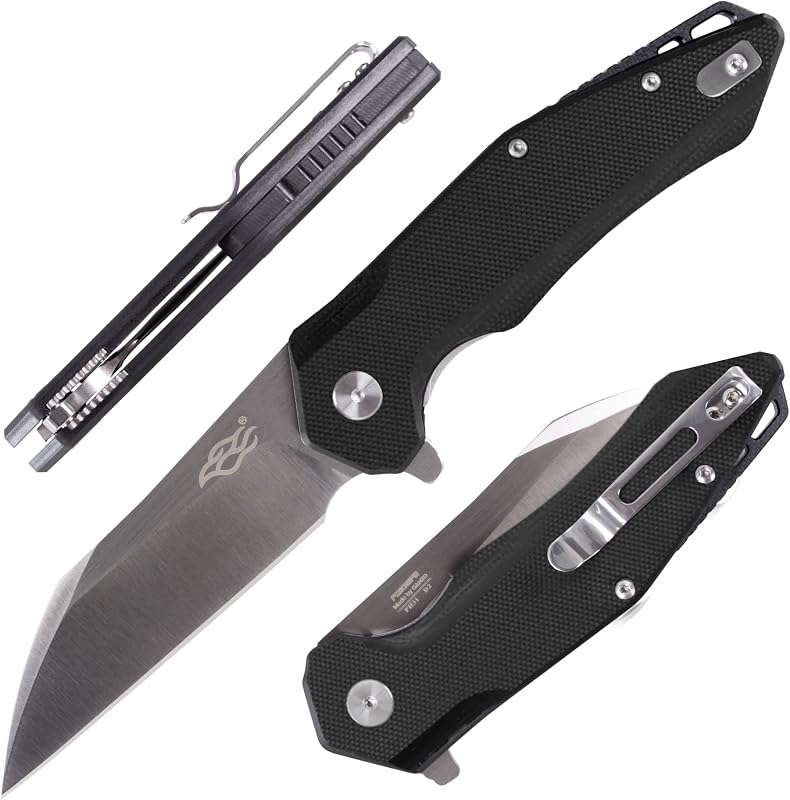 Cuchillo plegable Wharncliffe D2 G10 antiderrap EDC negro