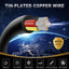Cable cobre estañado trenzado PVC negro 16.4pies 18/4