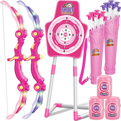 2 Set Arco Flecha Niños 4-12 Años Interior Exterior