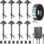 Kit 8 luces LED camino 3000K con transformador 100pies