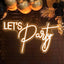 Letrero LED neón grande para fiestas y bodas