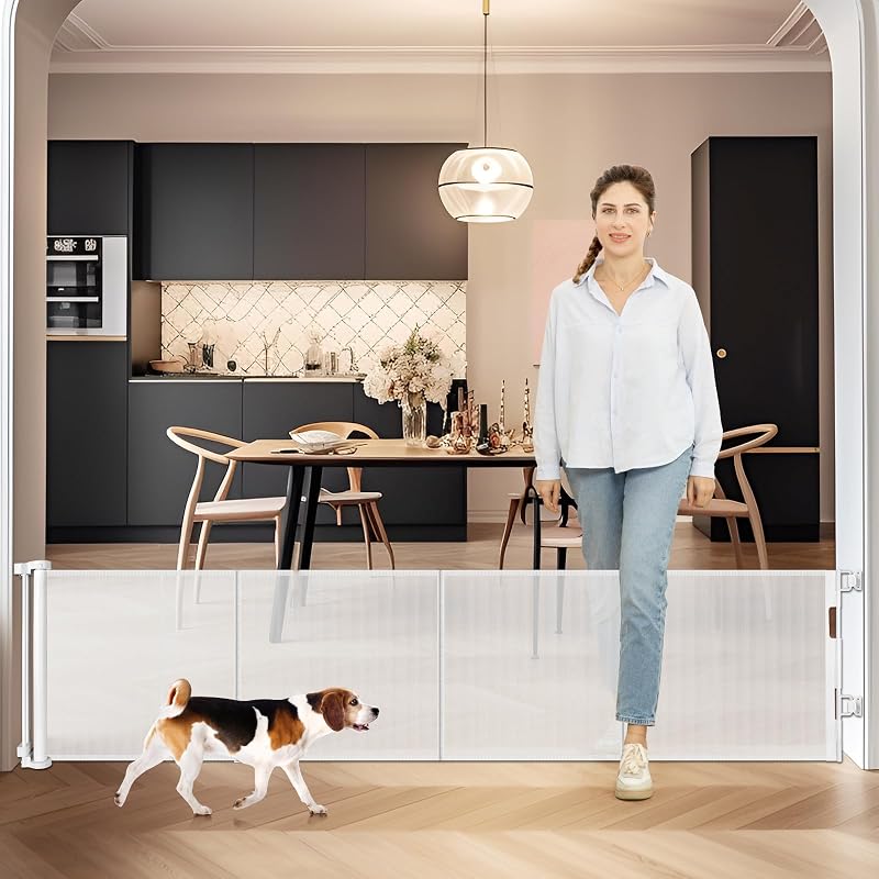 Puerta retráctil para perros 24x75" malla reforzada