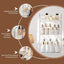 Estante organiz. baño 3 niveles transparente