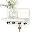 Soporte llaves pared 17.8cm 4 ganchos estante flotante