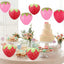 Faroles papel fresa 8 pulg rojo y rosa decoración colgante
