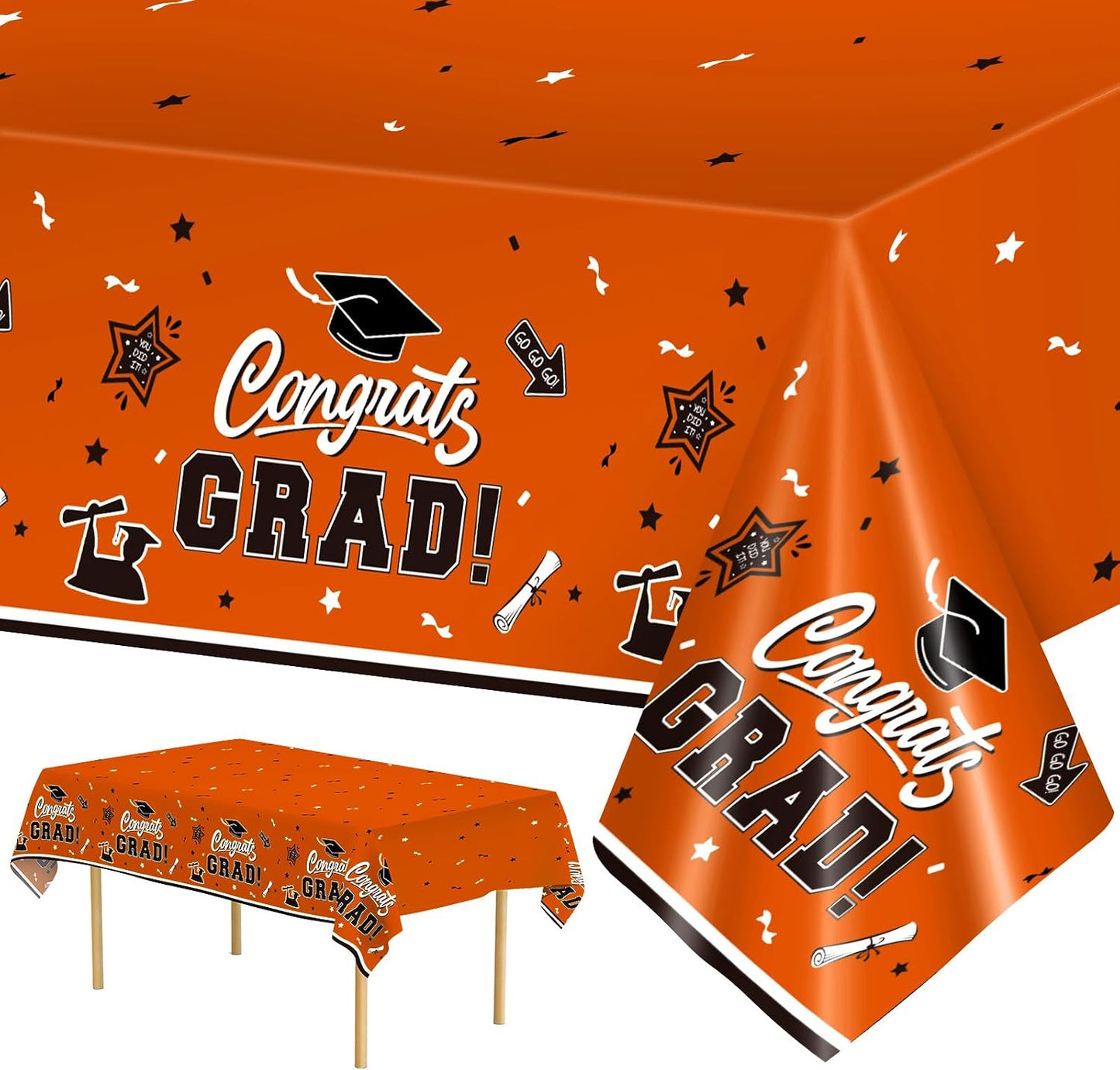 2 Pack Manta Graduación Plástico Rectangular 108x54inch
