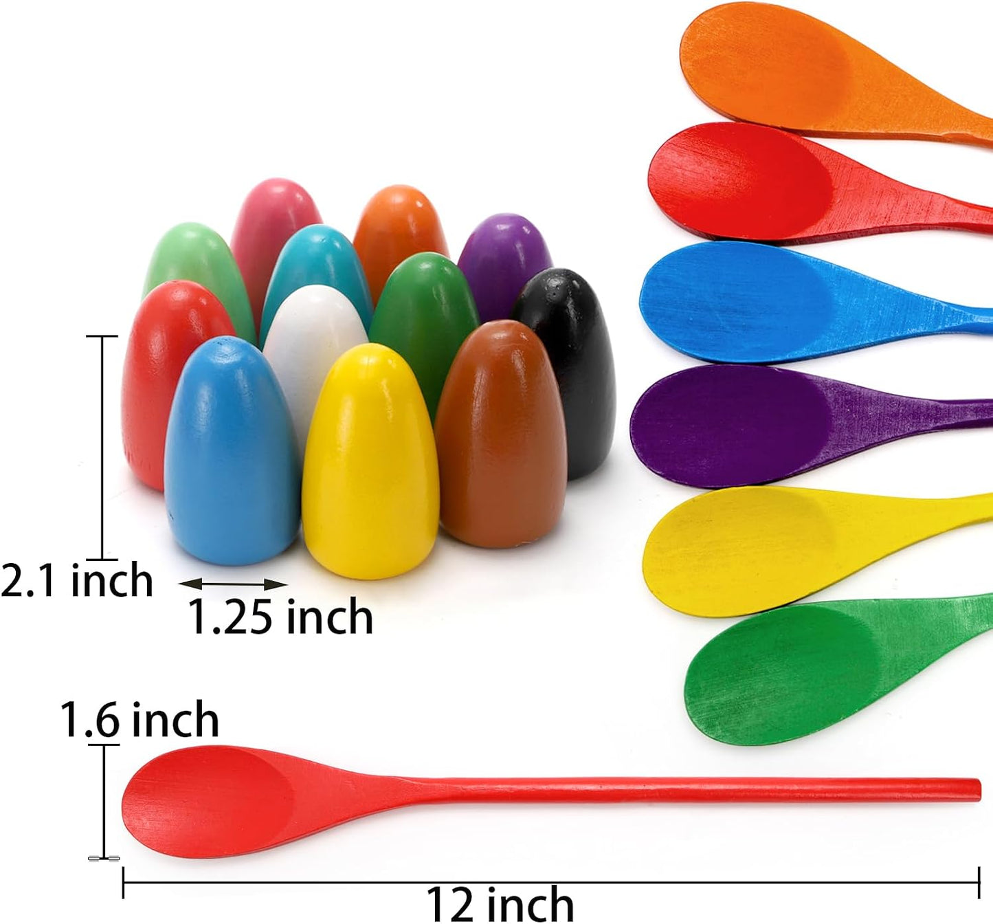 Set 24 Pzas Huevos Pascua y Cuchara para 12 Jugadores