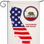 Bandera doble cara California 12x18" para césped y fiesta