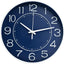 Reloj pared 12pulg cuarzo silencioso moderno azul