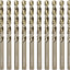 Juego brocas cobalto M35 HSSCO 15/64pulg para acero inox y metal