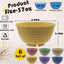 Set 6 Cuencos Plástico Reutilizables 37oz Paja Trigo