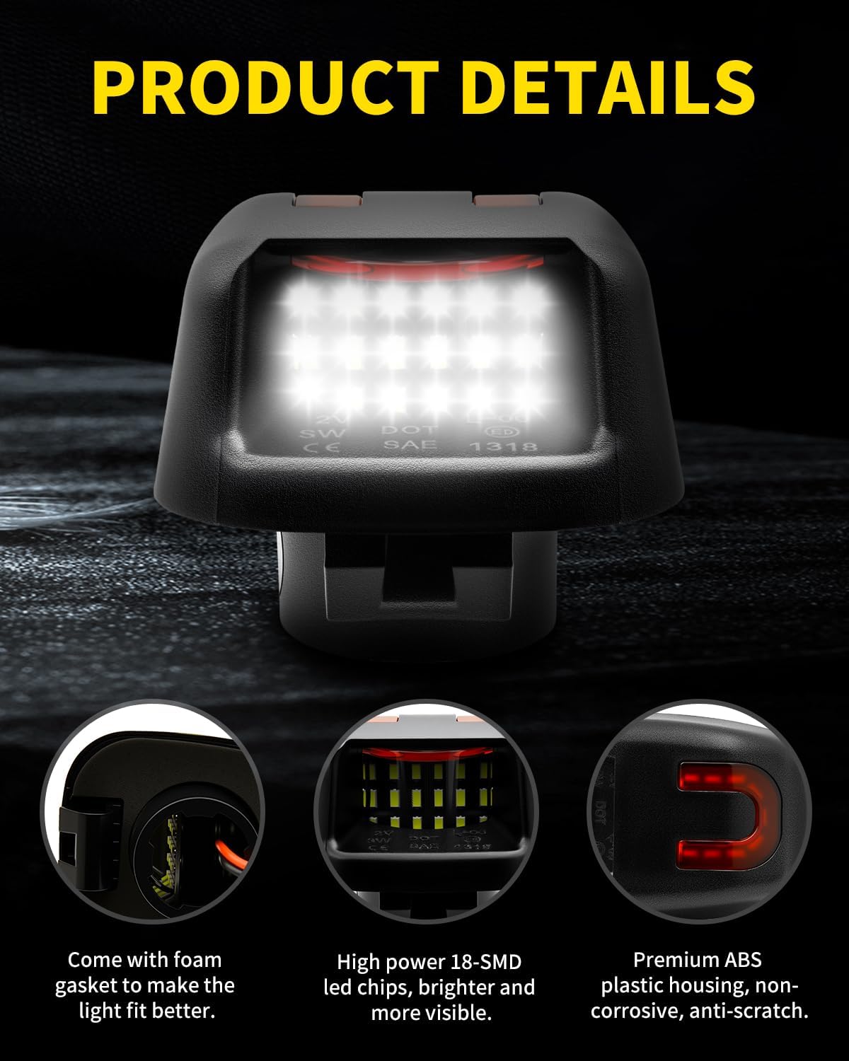 Luces LED placa matrícula tira roja Nissan Frontier 07-19