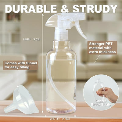 Botella pulverizadora plástico 16.9oz 2 pzas chorro niebla vacía