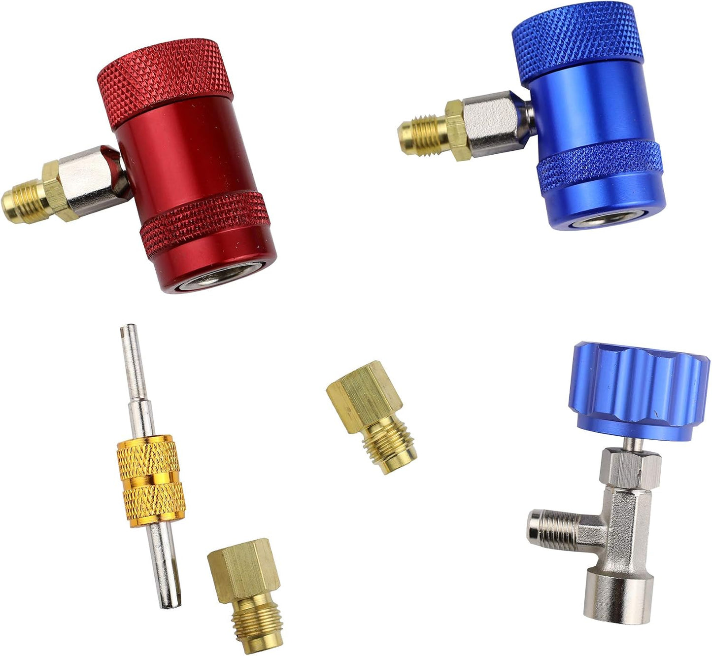 Adaptador A/C R1234yf con grifo lata y kit removedor núcleo