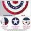 Bandera plisada EE.UU. 3x6ft set 6 decoración 4 de julio