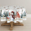 Mantel Navidad 70x70pulg blanco lavable decoración fiesta