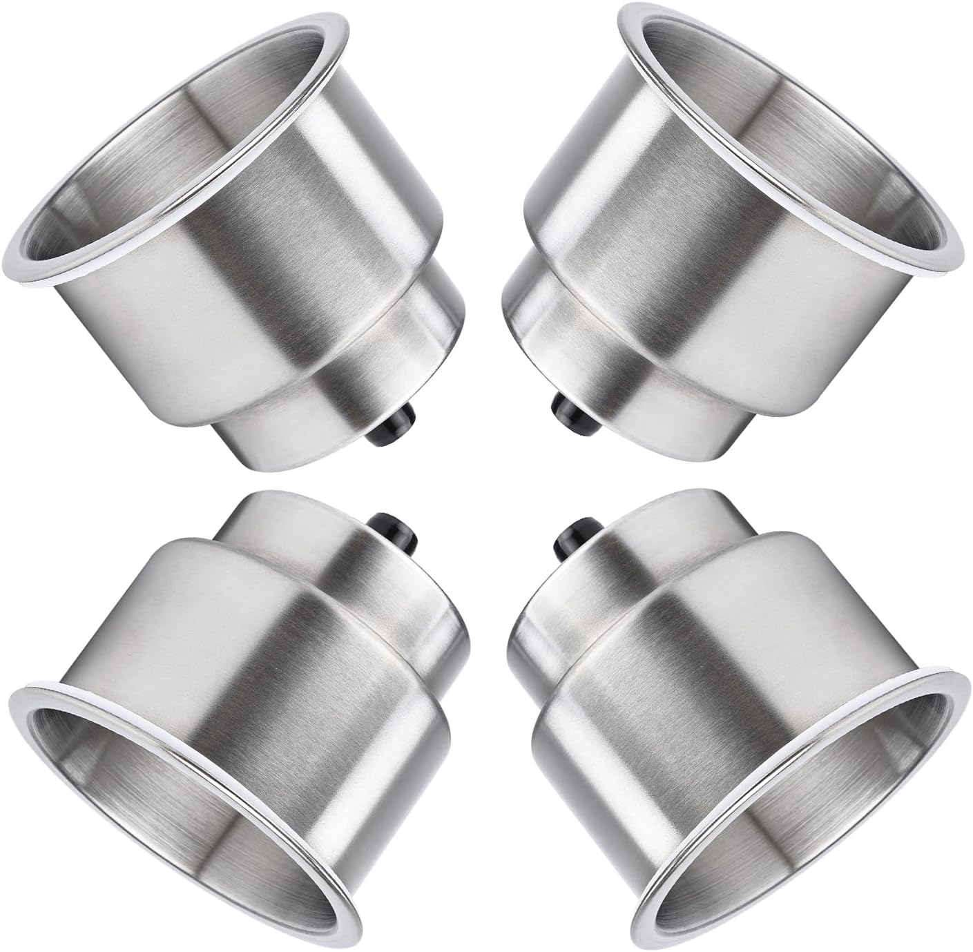 4 Pzas Titular Taza Acero Inox para Barco con Drenaje
